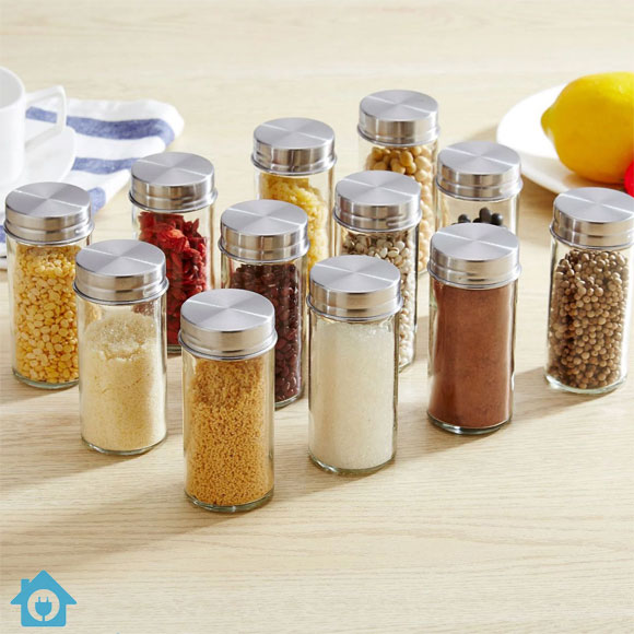 Stainless Steel Square Revolving Spice Rack 12 Pcs Jars Set 3 Stainless Steel Square Revolving Spice Rack 12 Pcs Jars Set