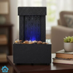 Tabletop Waterfall Fountain with LED Lights