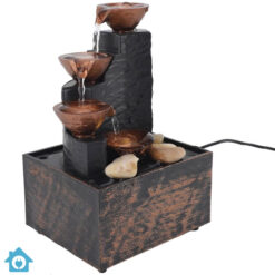 USB Tabletop Water Fountain with LED Lights