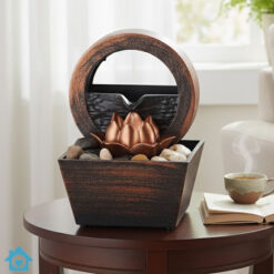 USB Tabletop Water Fountain with LED Lights