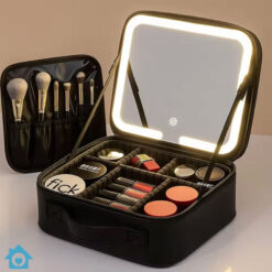 Vanity Organizer with LED Mirror